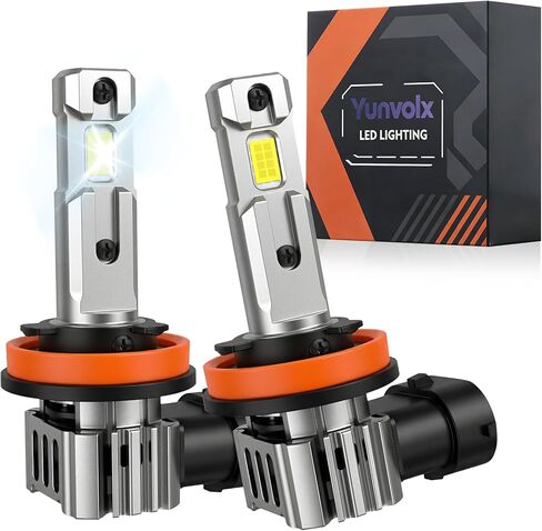 H11 LED Fog Light Bulbs 25W 30000LM CSP Chips 3000K Yellow & 6500K White 1:1 Plug and Play IP68 Waterproof Light Bulbs for Cars SUV Trucks in Saudi Arabia