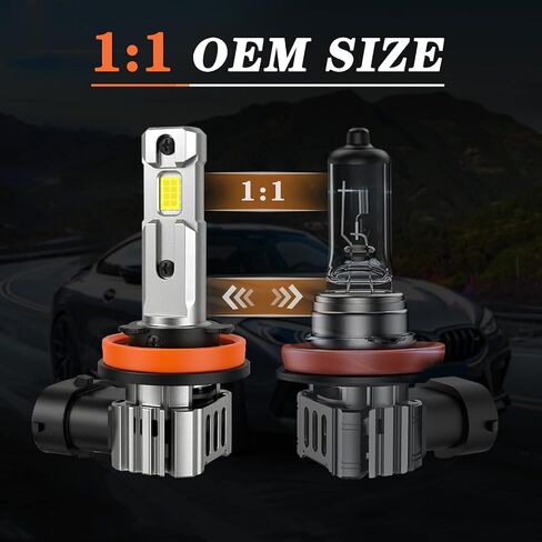 H11 LED Fog Light Bulbs 25W 30000LM CSP Chips 3000K Yellow & 6500K White 1:1 Plug and Play IP68 Waterproof Light Bulbs for Cars SUV Trucks in Saudi Arabia