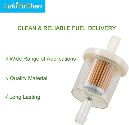 691035 493629 Fuel Filter for Brigs Straton 40 Micron 1/4 Inline Fuel Filter 12hp 17.5hp 27hp 35hp Engine Parts Replace 49019-7001 49019-7005 49019-0014 7-07061 Lawn Mower (2/Pack) in Saudi Arabia