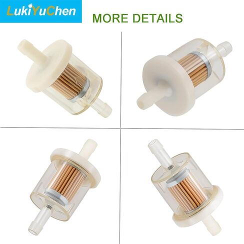 691035 493629 Fuel Filter for Brigs Straton 40 Micron 1/4 Inline Fuel Filter 12hp 17.5hp 27hp 35hp Engine Parts Replace 49019-7001 49019-7005 49019-0014 7-07061 Lawn Mower (2/Pack) in Saudi Arabia