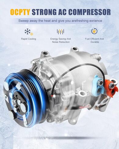 OCPTY AC Compressor for 2002 2003 2004 2005 for Honda Civic 1.7L 2.0L 38800PLMA021M2 38810PLMA12 638950 77613 1521923 1522071 DW77613 10345220 78613 5511266 in Kuwait