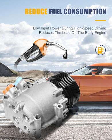 OCPTY AC Compressor for 2002 2003 2004 2005 for Honda Civic 1.7L 2.0L 38800PLMA021M2 38810PLMA12 638950 77613 1521923 1522071 DW77613 10345220 78613 5511266 in Kuwait