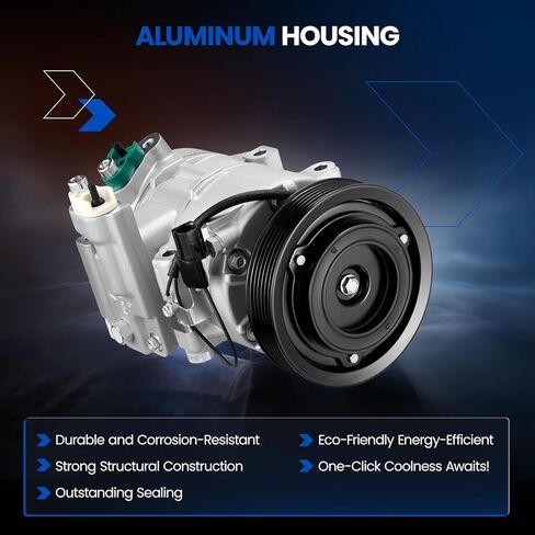 97701-1R000 Air Conditioning A/C Compressor with Clutch Compatible with Hyundai Accent 2012-2014, Compatible with Hyundai Veloster 2012-2017, L4 1.6L in Kuwait
