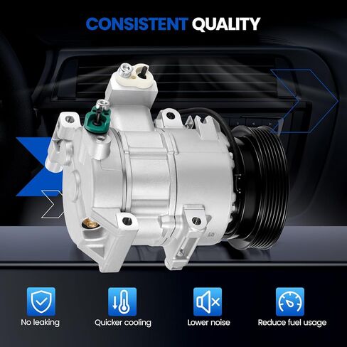 97701-1R000 Air Conditioning A/C Compressor with Clutch Compatible with Hyundai Accent 2012-2014, Compatible with Hyundai Veloster 2012-2017, L4 1.6L in Kuwait