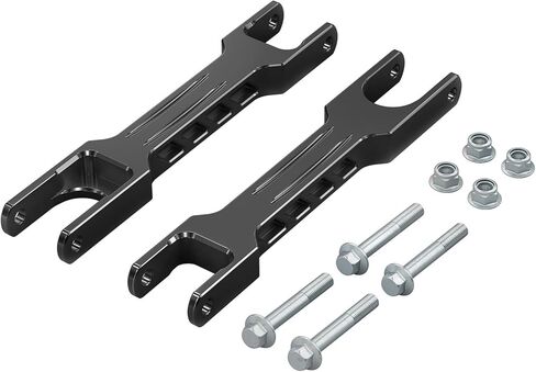 Bevinsee Billet Aluminum Rear Trailing Arm Set Compatible with E82 E87 E88 E90 E92 M3 1M 335i 135i X1 E84, Replacement for 33322406291 33326763477, Black in Kuwait