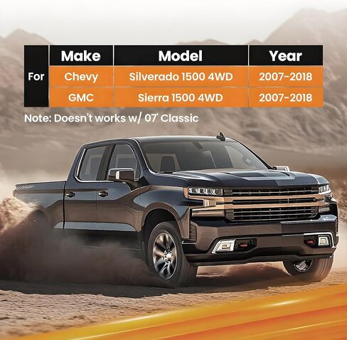 قضبان جر رفع maxpeedingrods Fit 0-7.5 بوصة لسيارة 2007-2018 Chevy Silverado/GMC Sierra 1500 4WD in Kuwait