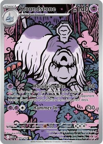 Pokemon - Houndstone 145/132 - Mega Evolution - Illustration Rare - Single Card in Kuwait