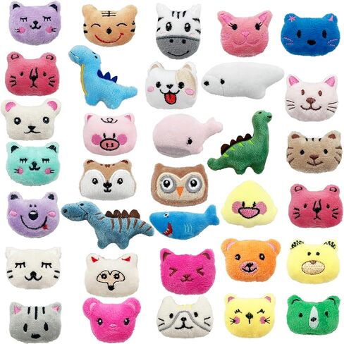 32 PCS Mini Stuffed Animal Plush Toys Set Includes Dinosaurs Farm Ocean Jungle Animals Small Soft Plush for Party Favors Carnival Prizes Claw Machine Rewards 32 Styles in Kuwait