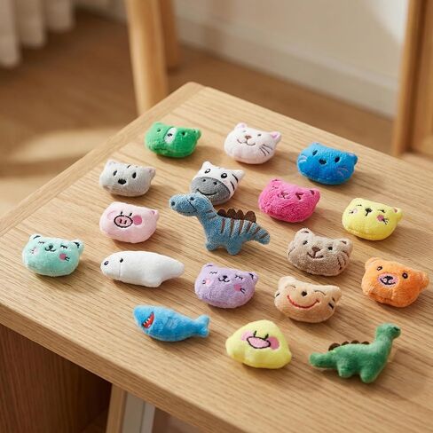 32 PCS Mini Stuffed Animal Plush Toys Set Includes Dinosaurs Farm Ocean Jungle Animals Small Soft Plush for Party Favors Carnival Prizes Claw Machine Rewards 32 Styles in Kuwait