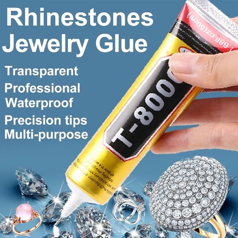 T8000 Glue Clear with Precision Tip for Cell Phones Mobile Repair Kits Electronics LCD Computer Watch Speakers Tablet Earbuds, 4Pcs 15ML 50ML 110ML Transparent T-8000 Adhesive Craft Rhinestone Jewelry in Saudi Arabia