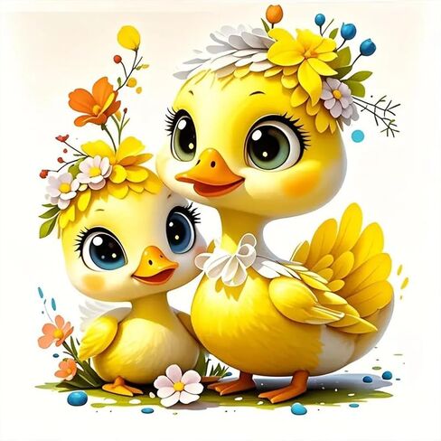 Anuver Diamond Painting Kits for Adults Duck, 5D Round Diamond Art Kits for Beginners, DIY Full Drill Crystal Gem Painting Kits for Home Wall Decor 12x12Inch, Animal in Saudi Arabia