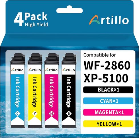 Remanufactured Ink Cartridges Replacement for Epson 202 Ink Cartridges 202XL T202 T202XL for Expression Home XP-5100 XP5100 Workforce WF-2860 WF2860 Printer (BCMY, 4 Pack) in Saudi Arabia