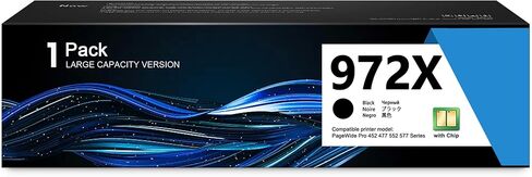 972X High Yield Black PageWide Cartridge F6T84AN Compatible Replacement for HP972X Black Ink Cartridge 972A Works with PageWide Pro 452dn 452dw 452dwt 477dn 477dw 477dwt 552dw 577dw 577z Printer Ink in Saudi Arabia