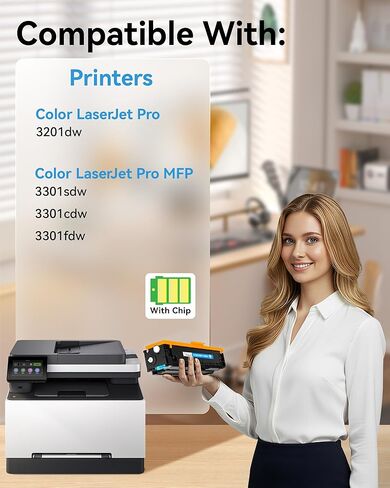 حبر 218X مع رقاقة متوافقة مع خراطيش حبر HP 218X 4 عبوات حبر 218A لطابعة HP Color Laserjet pro MFP 3301sdw 3201dw 3301fdw 3301cdw، W2180X W2180A عالية الإنتاجية تصل إلى 10700 صفحة in Kuwait