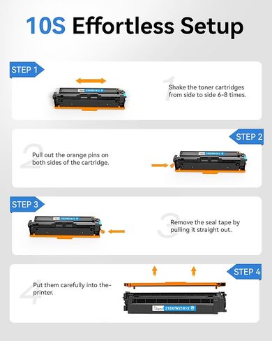 حبر 218X مع رقاقة متوافقة مع خراطيش حبر HP 218X 4 عبوات حبر 218A لطابعة HP Color Laserjet pro MFP 3301sdw 3201dw 3301fdw 3301cdw، W2180X W2180A عالية الإنتاجية تصل إلى 10700 صفحة in Kuwait