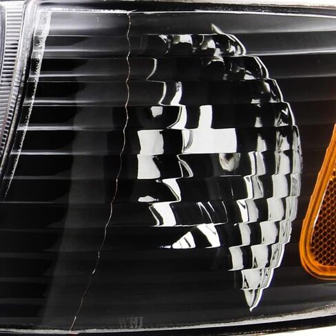 SPEC-D TUNING Black Housing Clear Lens Headlights + Corner Lights Compatible with 2001-2002 Toyota Corolla, L+R Pair Head Light Lamp Assembly in Kuwait
