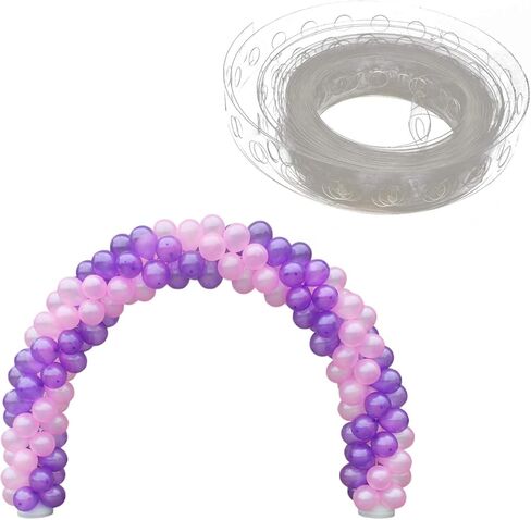 Honbay 4 Rolls Clear Single Hole Balloon Garland Kits Balloon Decorating Strips Tapes for Wedding and Party (16 Feet of each Roll) in Saudi Arabia