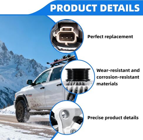 1042110081 Alternator Compatible with Ford F150 2015-2020 240A 12V 5.0L V8, Automotive Replacement Alternators 6-Groove Pulley 1042110080,FL3T10300JA,FL3Z10346G,HL3Z10346F,44000,42103 in Saudi Arabia