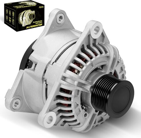 Oktiger 136A Diesel Upgraded Alternator for Dodge Ram 2500 Ram 3500 Laramie Slt Sport St Trx4 2006 2007 5.9L, for Dodge Ram 2500 St Ram 4000 2006-2009, L6 12V CW 8-Groove Clutch Pulley OE 04801475AA | Precision CNC castings + die-cast aluminum housing, Pu in Saudi Arabia