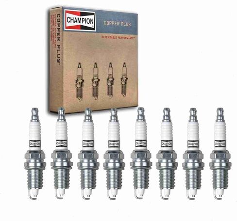 8 pc Champion Copper Plus Spark Plugs compatible with Dodge Dakota 5.2L 5.9L V8 1997-2003 in Kuwait