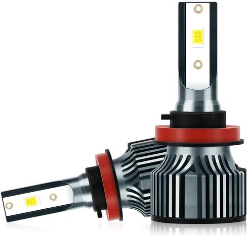 LED Headlight Bulbs for Freightliner Cascadia 2008-2017, H11 High and H11 Low Beam with Fan, 6000K White, 400% Brighter, 4-Pack in Kuwait