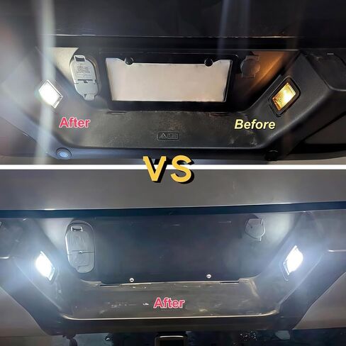 مجموعة ضوء لوحة الترخيص LED متوافقة مع Ford F150 2015 2016 2017 2018 2019 2020 2021 2022 2023 مجموعة إضاءة المصد الخلفي عدسة شفافة بيضاء 6000K مصباح F-150 XL XLT الملحقات، حزمة من 2 in Kuwait