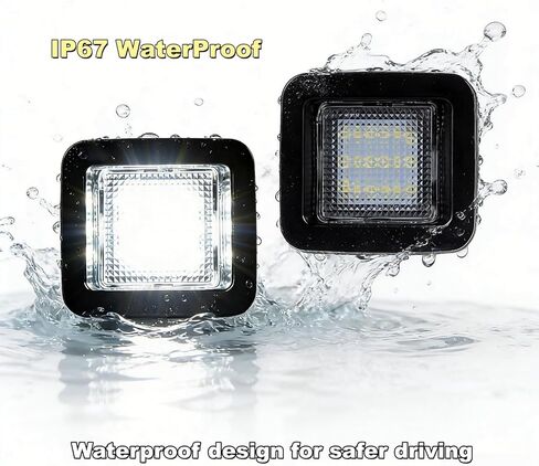 مجموعة ضوء لوحة الترخيص LED متوافقة مع Ford F150 2015 2016 2017 2018 2019 2020 2021 2022 2023 مجموعة إضاءة المصد الخلفي عدسة شفافة بيضاء 6000K مصباح F-150 XL XLT الملحقات، حزمة من 2 in Kuwait