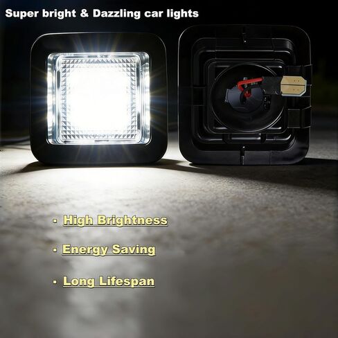 مجموعة ضوء لوحة الترخيص LED متوافقة مع Ford F150 2015 2016 2017 2018 2019 2020 2021 2022 2023 مجموعة إضاءة المصد الخلفي عدسة شفافة بيضاء 6000K مصباح F-150 XL XLT الملحقات، حزمة من 2 in Kuwait
