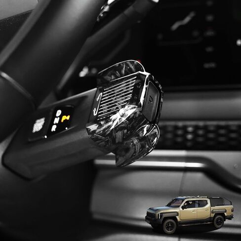 غطاء مقبض ناقل الحركة لعمود عمود YOUTOOCAR متوافق مع ملحقات Kia EV3 EV4 EV9 Telluride Seltos 2027، غطاء داخلي لعمود التوجيه ABS (أسود لامع) in Kuwait
