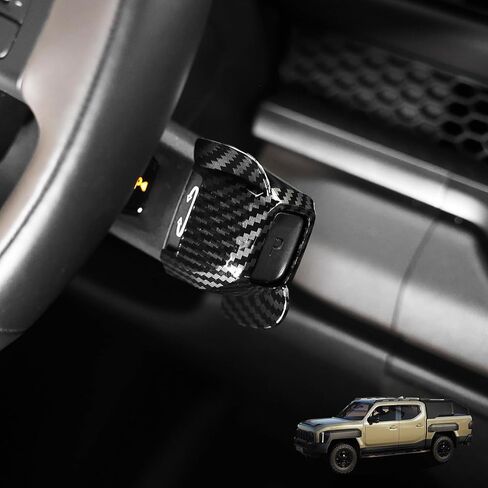 غطاء مقبض ناقل الحركة لعمود عمود YOUTOOCAR متوافق مع ملحقات Kia EV3 EV4 EV9 Telluride Seltos 2027، غطاء داخلي لعمود التوجيه ABS (أسود لامع) in Kuwait
