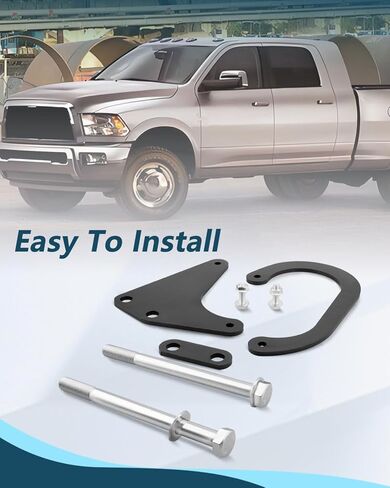 Front Driveshaft Loop Protection Kit, Fit for Dodge Ram 2500 2003-2013, Fit for Dodge Ram 3500 2003-2012, Black Steel Components in Kuwait