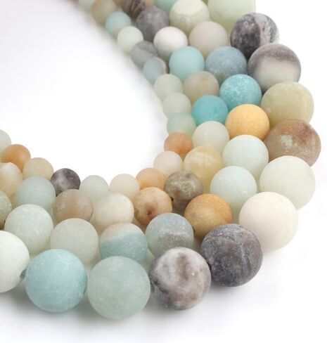 60pcs Natural Matte American Turquoise Gemstone Beads，6mm Frosted Round Loose Stone Beads for Jewelry Making Earring Bracelet Necklace DIY Crafts in Saudi Arabia