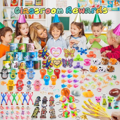 Party Favors for Kids 8-12, Goodie Bags Stuffers, Treasure Chest Prize Box Toys for Classroom Rewards, Birthday Pinata Fillers Christmas Stocking Stuffers Small Bulk Toys for Students School 4-8 3-5 in Saudi Arabia