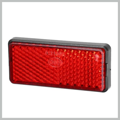 6 Pcs Rectangular Stick-on Safety Spoke Reflective Self Adhesive Reflector for Gate Posts Cars Trailer Motorcycle Trucks Boat Bicycle Bike Red Replacement Car Parts in Kuwait
