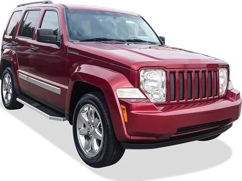 Tuxtreme Polished Running Boards Style Compatible with Jeep Liberty 2008-2013 (Side Steps Side Bars) 6in Wide 304 Stainless Steel in Saudi Arabia