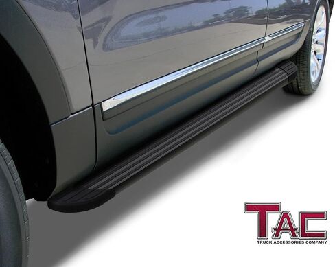 لوحات تشغيل TAC متوافقة مع 2011-2019 Ford Explorer Value من الألومنيوم بخطوات جانبية سوداء وقضبان Nerf وقضبان متدرجة للطرق الوعرة والإكسسوارات الخارجية للسيارات قطعتين in Kuwait