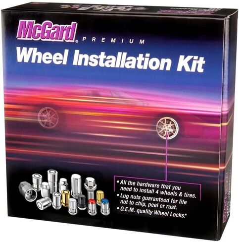 طقم تثبيت عجلة المقعد المخروطي الكروم McGard 84620 (حجم الخيط M14 × 1.5) - لـ 6 عجلات عروة in Kuwait