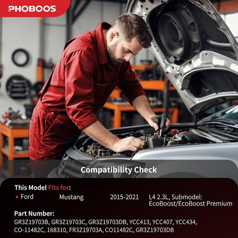 ضاغط مكيف الهواء PHOBOOS مع قابض متوافق مع Ford Mustang 2015-2021، L4 2.3L، تبريد سريع، ضوضاء منخفضة، سهل التركيب، المرجع. كو-11482C in Kuwait