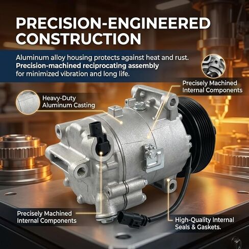 AC Compressor with Clutch Assembly Compatible with Chevy Silverado 1500 2500 3500, GMC Sierra, Tahoe, Suburban, Yukon, Cadillac Escalade 1999 2000 2001 2002, Replacement Air Conditioner Pump in Kuwait