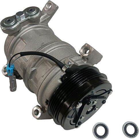 AC Compressor with Clutch Assembly Compatible with Chevy Silverado 1500 2500 3500, GMC Sierra, Tahoe, Suburban, Yukon, Cadillac Escalade 1999 2000 2001 2002, Replacement Air Conditioner Pump in Kuwait