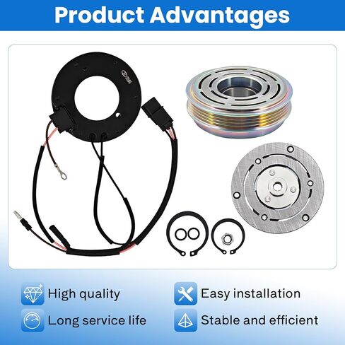 AC Compressor Clutch kit AD-0447N-CL Compatible with Honda Civic Hybrid 1.5L 2012-2013 and Fit for Acura ILX Hybrid 1.5L 2013-2015 A/C Clutch Kit Replaces # 38810RW0A01 in Saudi Arabia