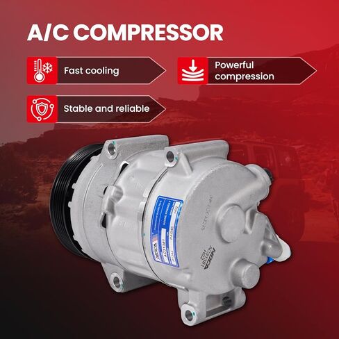 MOCA AC Compressor w/ 6-Groove Pulley fits For Toyota 2012-2017 Camry 2.5L, 2009-2012 RAV4 2.5L, 2011-2013 Sienna 2.7L in Kuwait