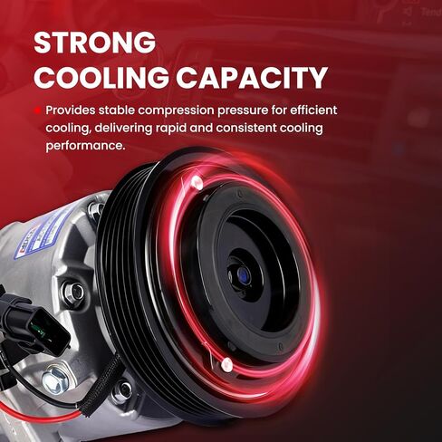 MOCA AC Compressor w/ 6-Groove Pulley fits For Toyota 2012-2017 Camry 2.5L, 2009-2012 RAV4 2.5L, 2011-2013 Sienna 2.7L in Kuwait