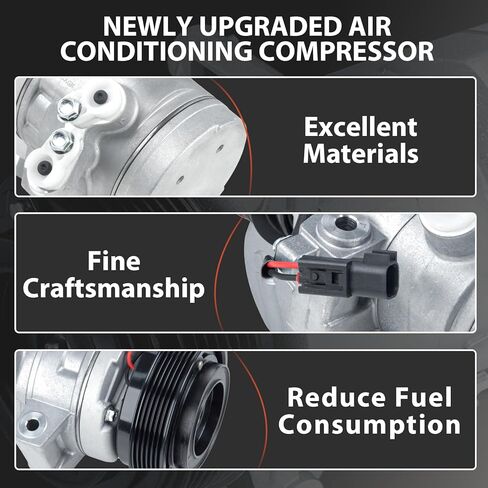AC Compressor with Clutch Fit for Ford 2009-2010 Focus 2011-2013 Ford Transit Connect 2.0L A/C Compressor for CO 11297C in Saudi Arabia