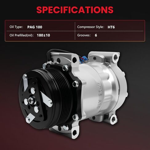 58950 A/C Compressor for Chevy C1500 C2500 C3500 K1500 K2500 K3500 Blazer 1996-1999, C1500 Yukon 1996-1999 4.3L 5.0L 5.7L 6.5L, Escalade 1999-2000 5.7L in Saudi Arabia