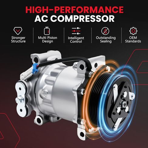 58950 A/C Compressor for Chevy C1500 C2500 C3500 K1500 K2500 K3500 Blazer 1996-1999, C1500 Yukon 1996-1999 4.3L 5.0L 5.7L 6.5L, Escalade 1999-2000 5.7L in Saudi Arabia