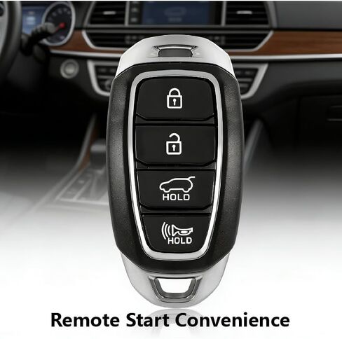 بديل لجهاز التحكم عن بعد Hyundai Kona Key Fob 2019 2020 2021 4 أزرار 433 ميجا هرتز TQ8-FOB-4F18، أسود in Kuwait