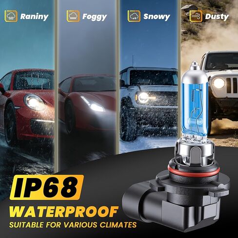 Headlight Bulb Fit For GMC Canyon 2015 2016 2017 2018 2019 2020 2021 High Beam Low Beam Replacement, High Performance White Light Halogen Headlamp Bulbs Set, 4 Pcs in Saudi Arabia