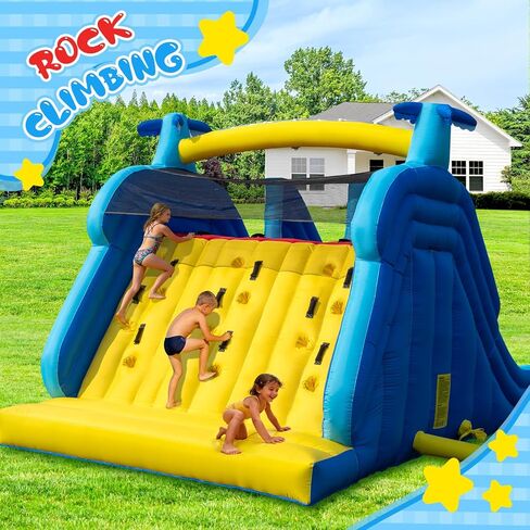 22FT Oxford Inflatable Water Slide Family Version of Water Park Equipped with a Pool Climbing Area and Slide Track Suitable for Summer Swimming Pool Parties and Family Gatherings （Include Blower） in Saudi Arabia