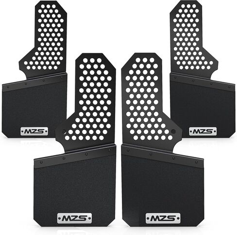MZS شاحنة الطين اللوحات سبلاش الحرس متوافق مع F150 / F150 البرق / F250 / F350 / سوبر واجب واجب، إزاحة لا الحفر Mudflaps واقيات الطين 12 "واسعة لالتقاط، الأمامي والخلفي، حزمة من 4 in Kuwait